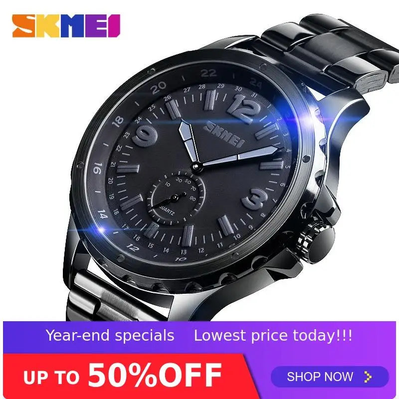 SKMEI Men's Watch Relogio Men Quartz Watches Masculino Creativity Stainless Steel Strap Casual Male Waterproof Wristwatch 1513