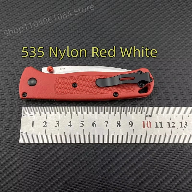 BM 535 Bugout Multi EDC Folding Knife Grivory Handle Drop Point Ultra Lightweight Outdoor Hunting Camping Fishing Pocket Tools