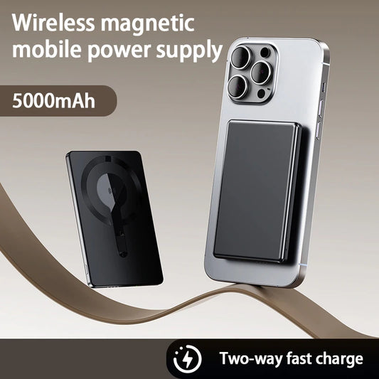 5000mAh Magnetic Power Bank Slim Wireless Powerbank Portable External Battery for Magsafe for iPhone 16 15 Samsung/Xiaomi