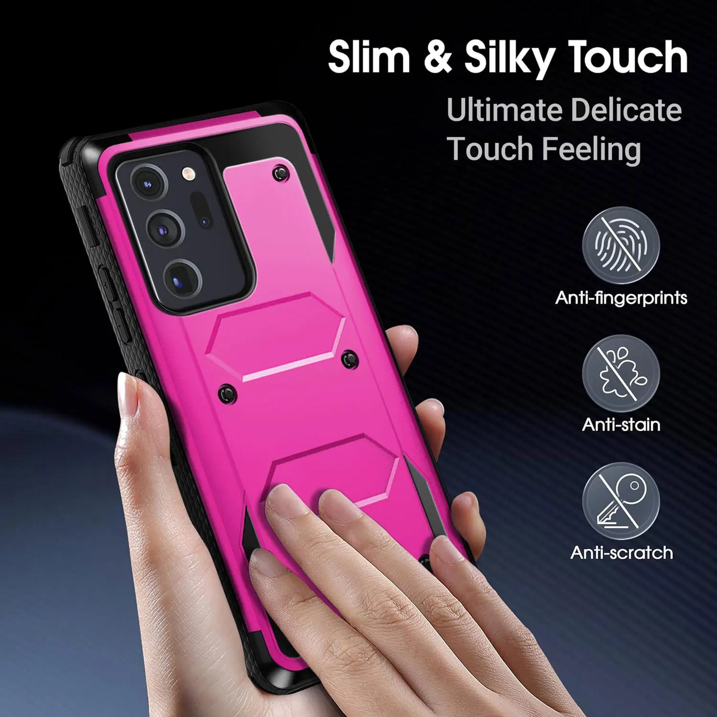 For Samsung Galaxy Note 20/Note 20 Ultra 5G Phone Case Shockproof Protective Heavy Duty Rugged Hybrid Cover Purple