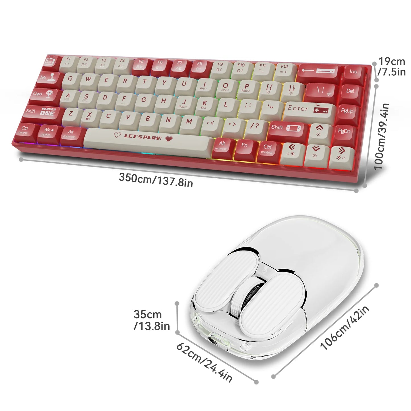 AJAZZ AK680 And I069 Mechanical Keyboard ABS Keycap 68 Keys Wired Wireless Bluetooth Gamer Keyboard Hot Swap Custom Gasket