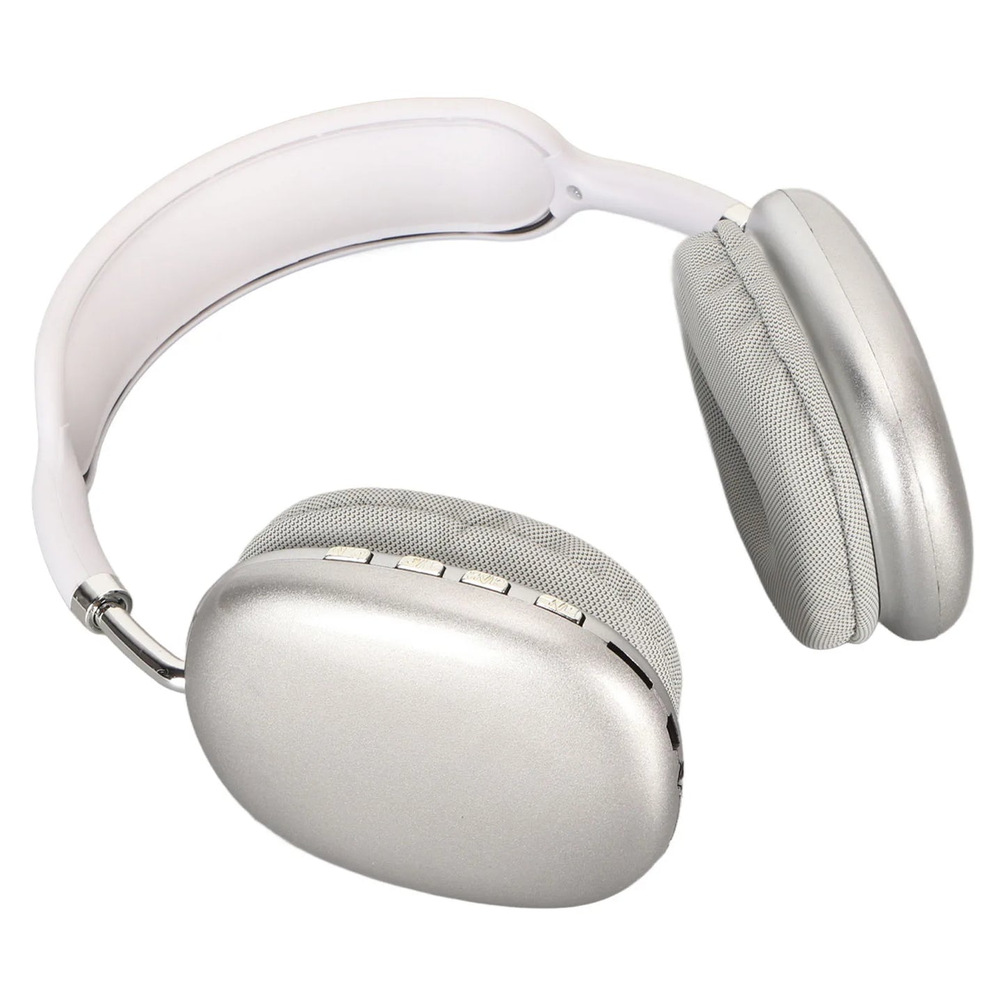 Bluetooth Headphone HiFi Deep Bass Built in Mic Support Memory Card Wireless Headset for Running Travel White