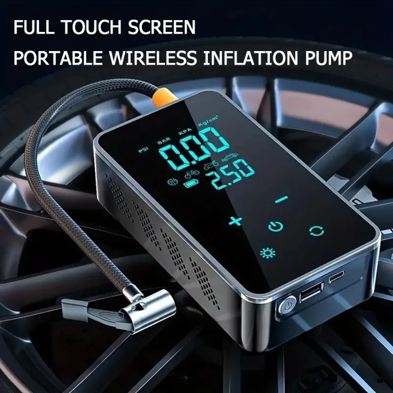 New Air Pump Wireless Digital Display Intelligent Touch Screen Portable Handheld For Car Bicycle Electric Vehicle Tire Ball