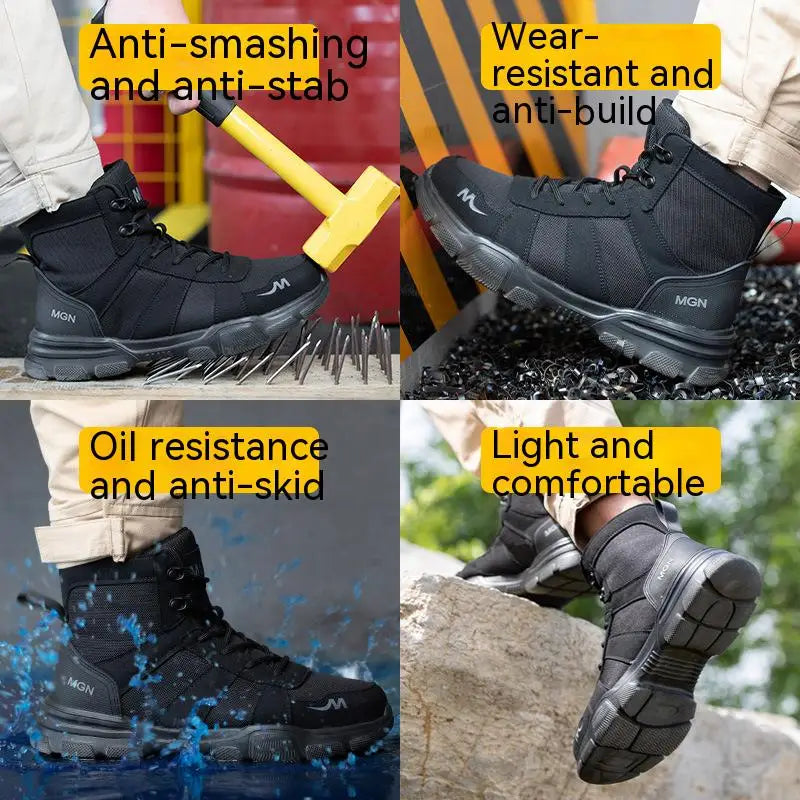 Puncture-Proof Sneakers Male Footwear Shoes Women Non Slip Work Shoes Men Work Boots Indestructible Safety Shoes Steel Toe Shoes