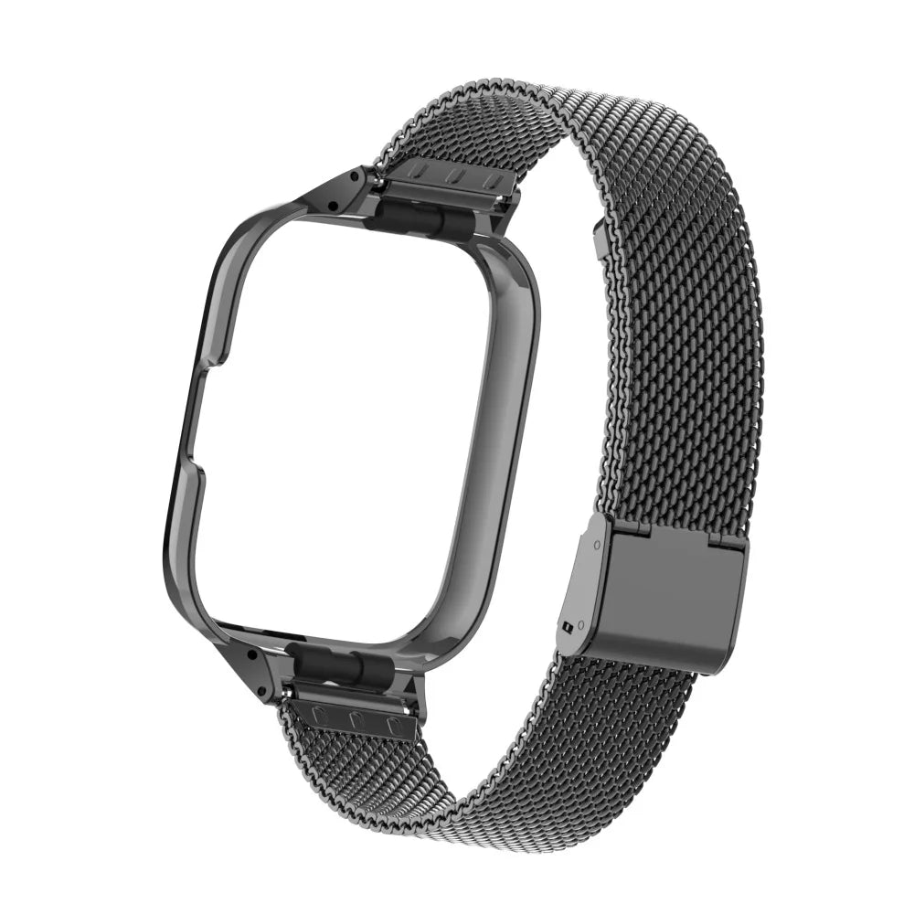 For Redmi Watch 3 Active Metal bracelet for Redmi Watch 3 Lite Band Cover Strap Xiaomi Watch 3 Magnetic loop+Case