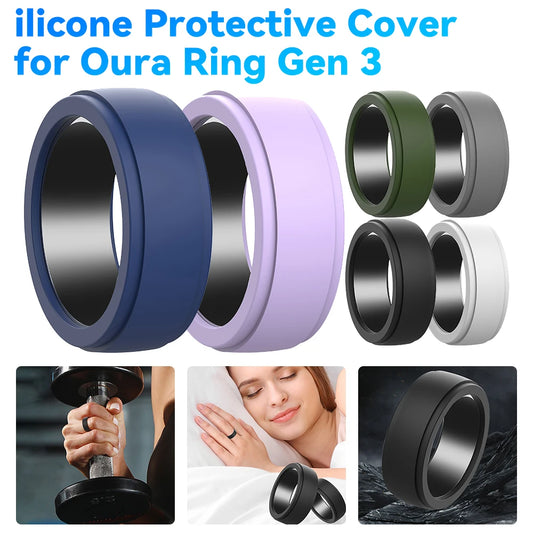 Ring Protector Cover S for 6 7 8 Smart Ring Skin Cover Protective Case Silicone Protective Cover for Oura Ring Gen 3 Working Out