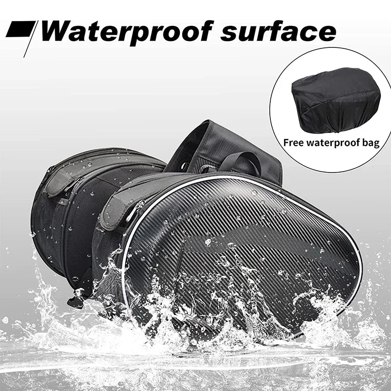 Universal Motorcycle Waterproof Racing Moto Helmet Travel Bags Suitcase Saddlebags For BMW KAWASAKI YAMAHA Honda Bag + Raincoat