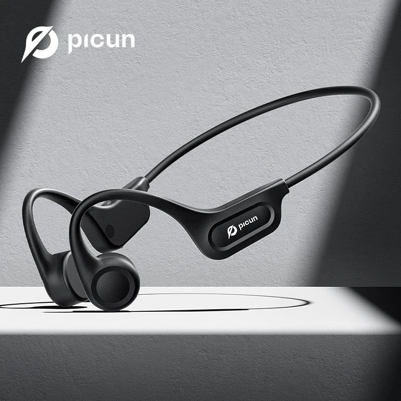 Picun T1 Bone Conduction Headphones Bluetooth 5.3 Open Ear Headphones Mic Premium Loud Sound 8Hrs Playtime Bluetooth Headse