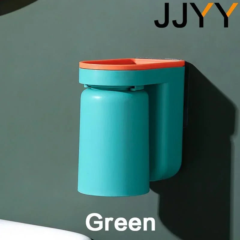 JJYY Multifunctional waterproof wall-mounted toothbrush holder Plastic Toothbrush Holder with Cups Bathroom Storage accessories