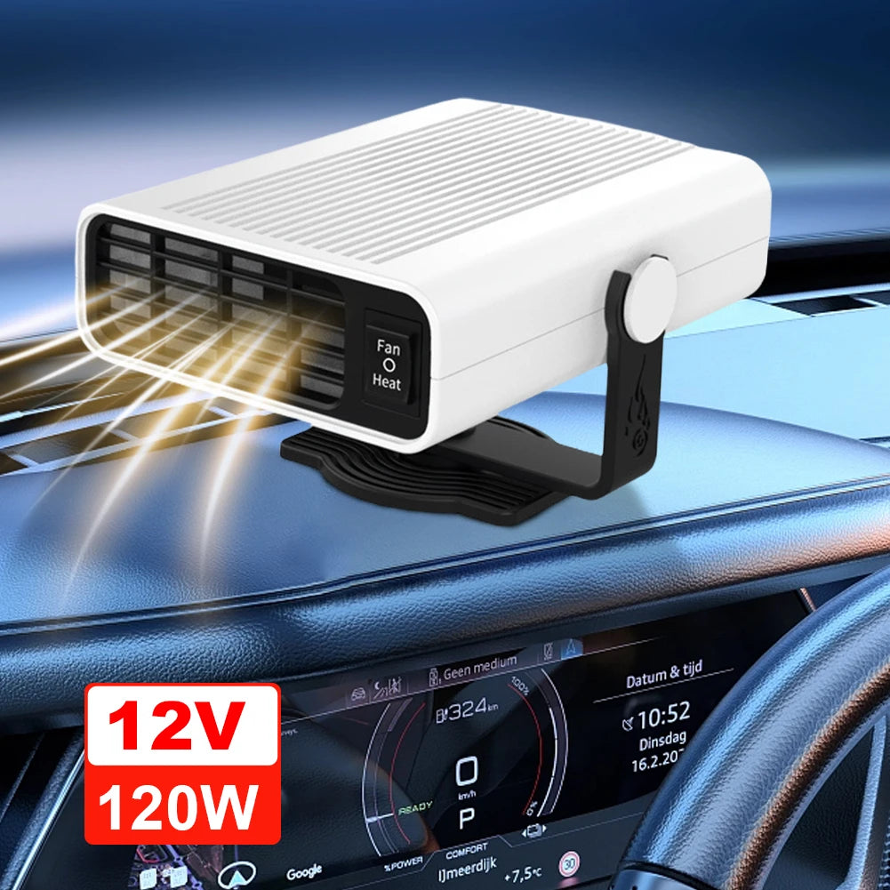 Car Heater Portable Electric Heating Fan Automatic Windshield Dryer Defogging Demister Defroster Car Accessories 12V 120/200W