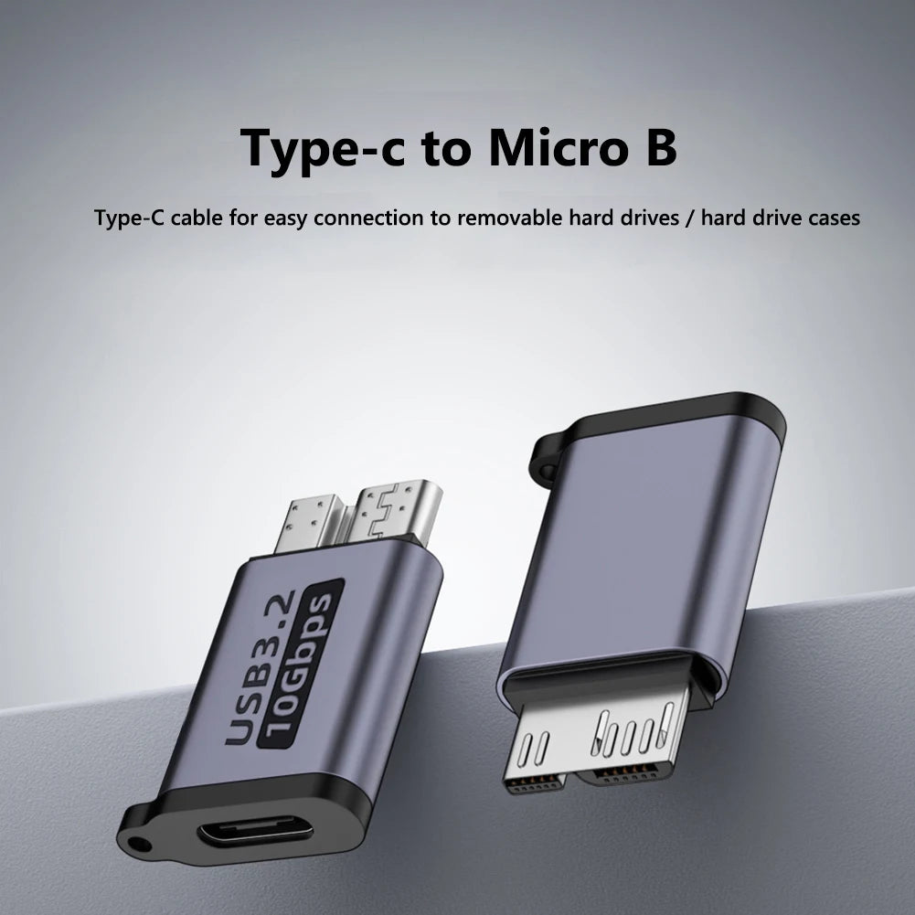 2/1PCS USB Type-C To Micro B HDD Adapter USB3.1 Gen2 10Gbps High-speed Data Transfer Converter for Hard Drive Cable Mobile Phone