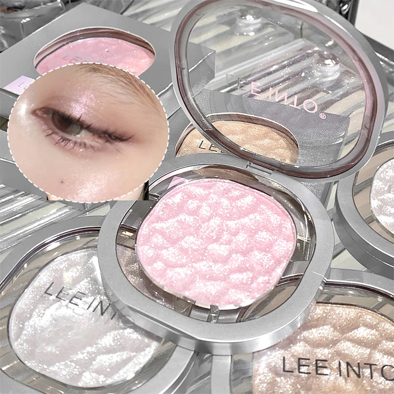 LEEINTO color-glowing high-gloss powder pearlescent powder brightens up the make-up eye shadow disc