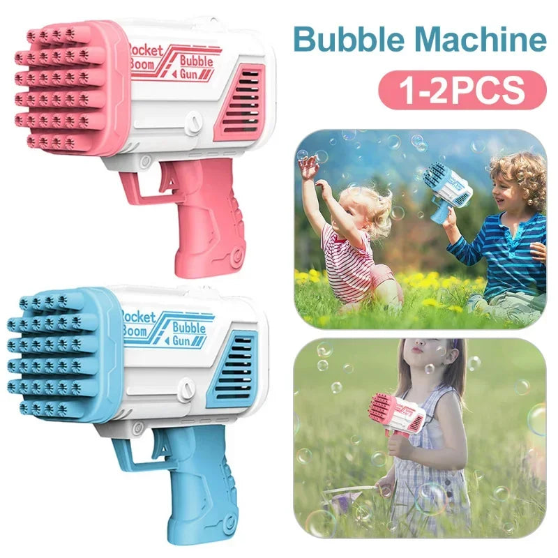 Electric Bubble Gun Automatic Soap Bubble Blower Maker Valentine's Day Wedding Party Props Supplies Kids Toy Children's Gifts