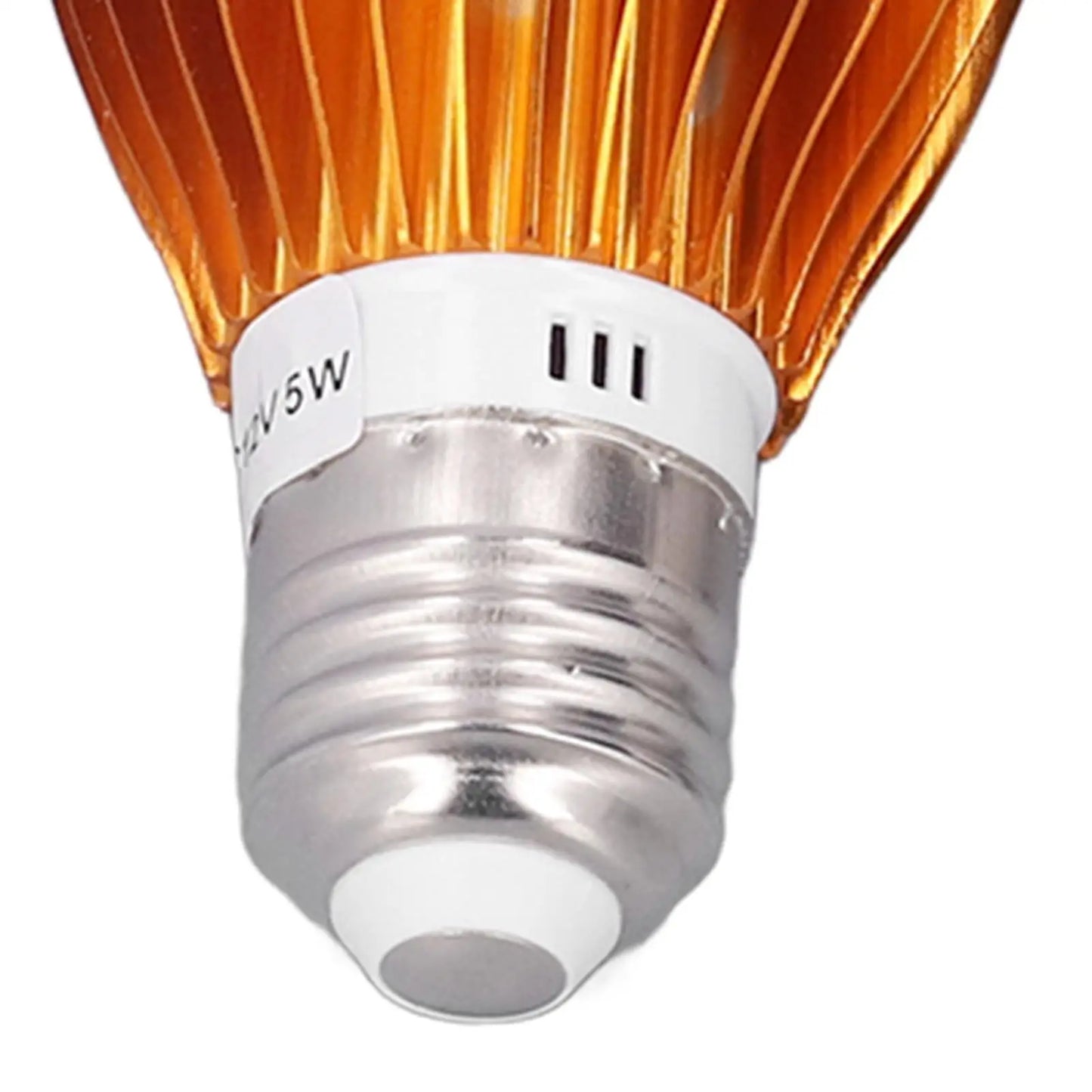 12V 5W E27 Spiral LED Ball Bulb - Solar-Controlled, High Brightness with Cable