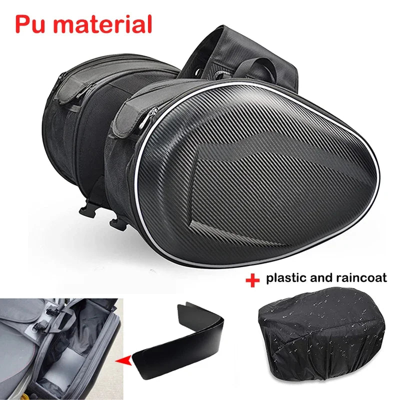 Universal Motorcycle Waterproof Racing Moto Helmet Travel Bags Suitcase Saddlebags For BMW KAWASAKI YAMAHA Honda Bag + Raincoat