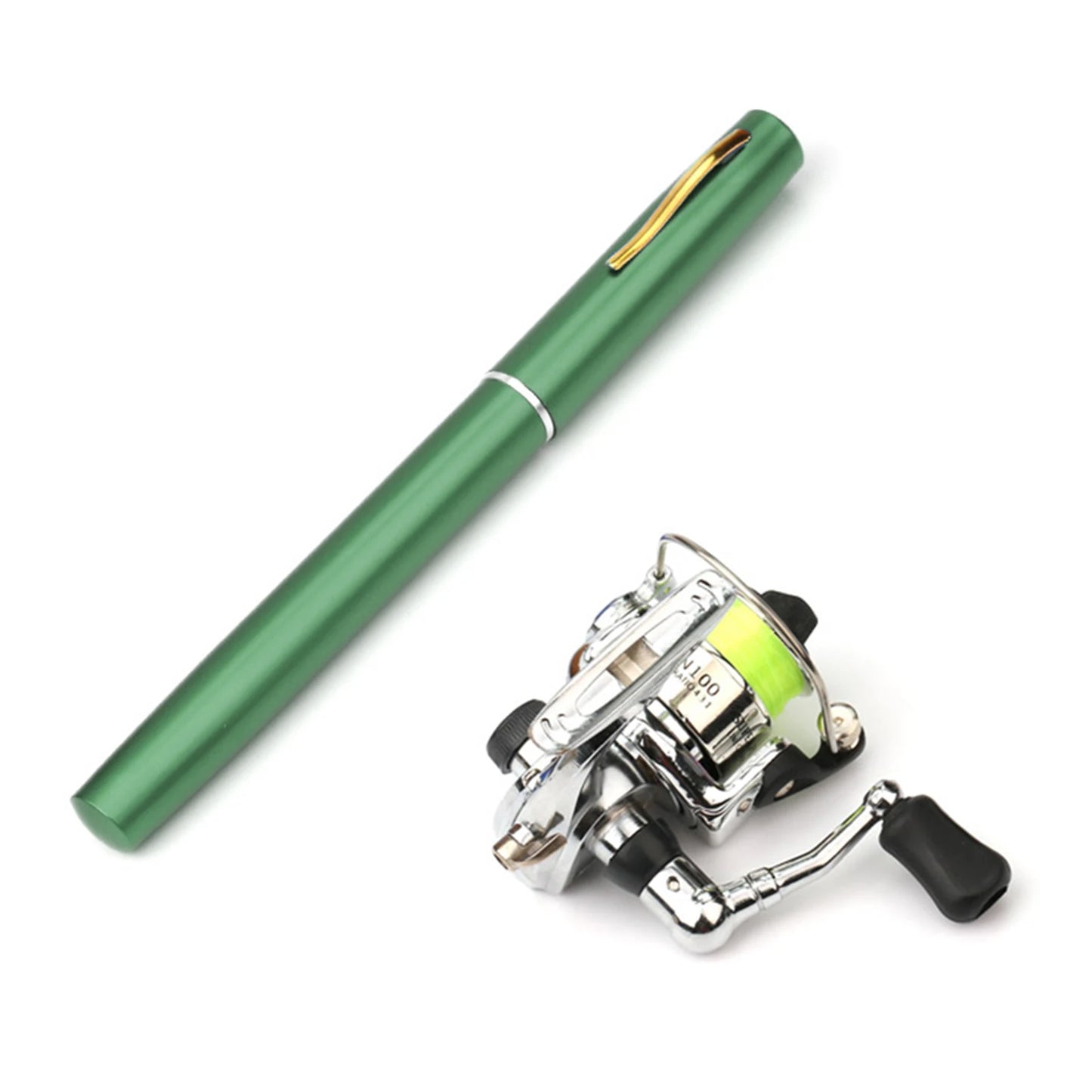 Pocket Collapsible Fishing Rod Reel Combo Mini Pen Fishing Pole Kit Telescopic Fishing Rod Spinning Reel Combo Kit