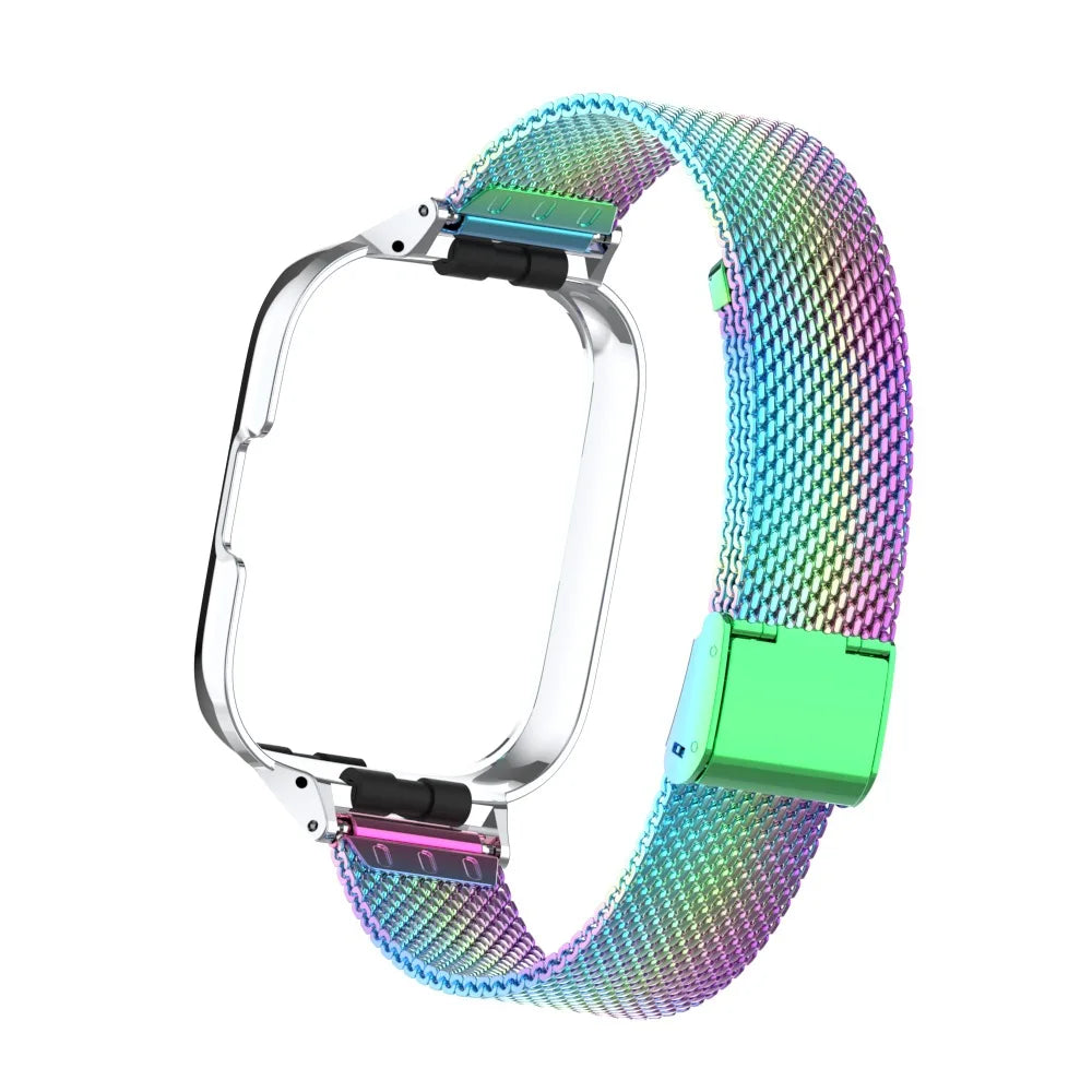 For Redmi Watch 3 Active Metal bracelet for Redmi Watch 3 Lite Band Cover Strap Xiaomi Watch 3 Magnetic loop+Case